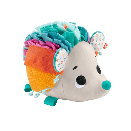 Fisher-Price, Erizo Estímulos y Juego, Baby, Juguete para Bebé, Juguetes Didácticos, 3 Meses en Adelante, 8 Texturas Diferentes y 3 Sonidos únicos para Que el bebé Explore
