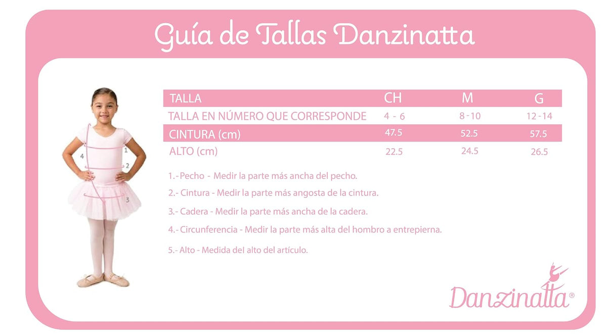 DANZINATTA Falda de Niña para Danza Clásica Ligera y Elegante