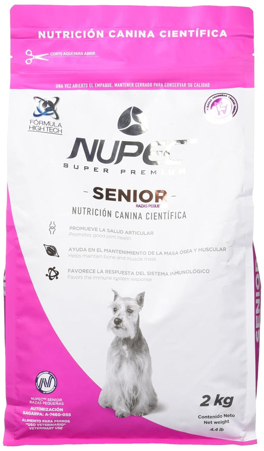Nupec Alimento Seco para Perro Raza Pequeña Senior, 2 kg, 1 Pack