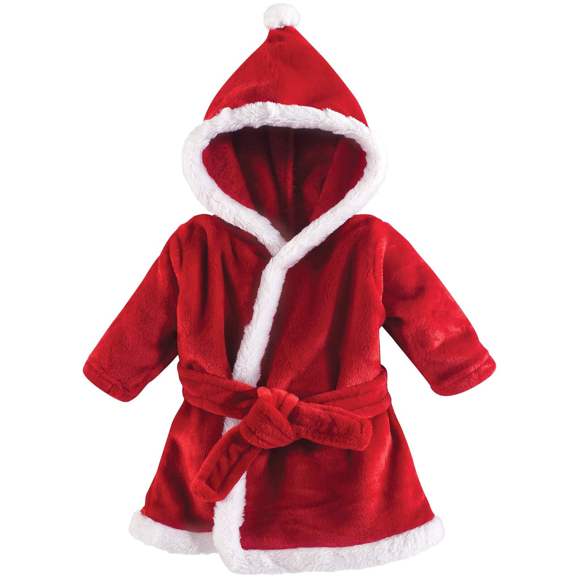Hudson Baby Bata de Baño Unisex de Felpa para Bebé, Talla Única - 0-9 meses - Papá Noel