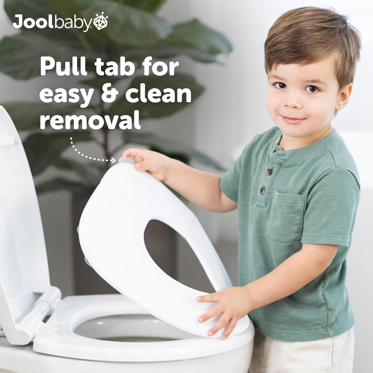 Jool Baby Asiento orinal de viaje plegable para niños, se adapta a inodoros redondos y ovalados, ventosas antideslizantes, incluye bolsa de viaje gratis (Blanco)