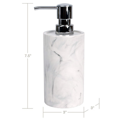 SKL Home by Saturday Knight Ltd. Remolino de mármol, Dispensador de loción/jabón, Blanco, 1