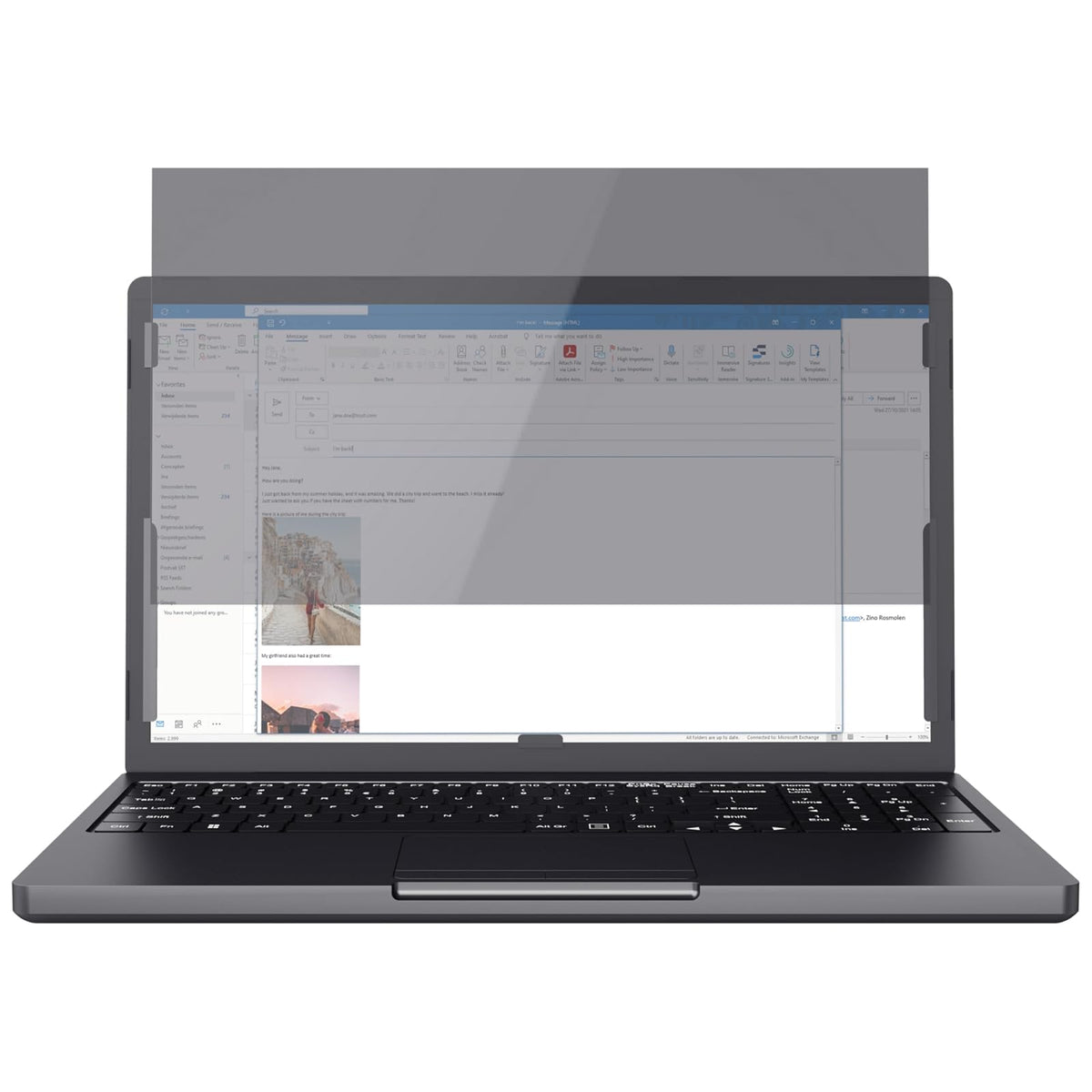 Trust Primo Filtro de Pantalla de Privacidad para Laptop 14" – Compatible con Pantallas Táctiles, Antirreflejos y Antiarañazos, Filtro de Luz Azul, Ángulo de Visión 60°