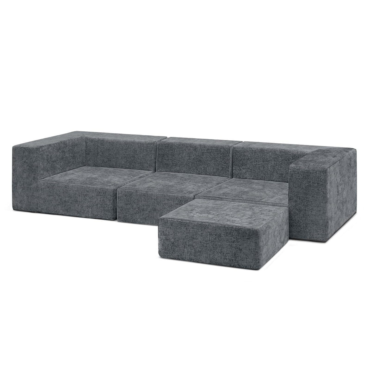 Delta Children Sofá Modular Cozee de 4 Piezas - Color: Gris