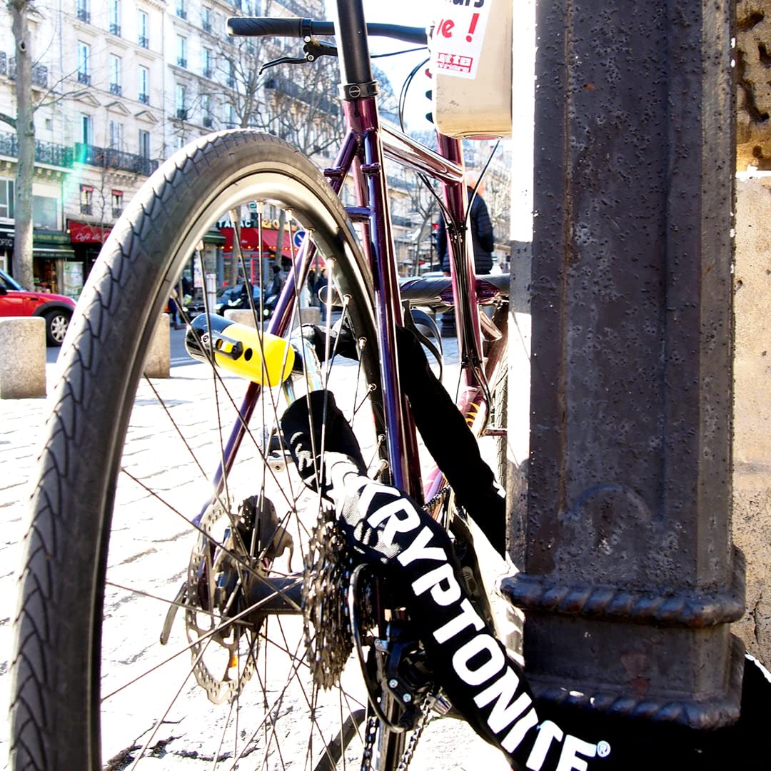 Kryptonite New York Legend 1515 - Candado de Cadena de Bicicleta, 5 pies de Largo, Cadena de Acero de 14.5 mm, 15 Libras, Resistente antirrobo de Cadena de Bicicleta con Llaves, clasificación de