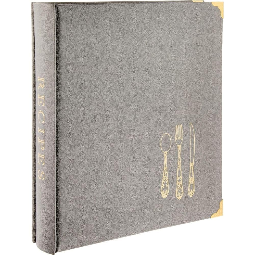 C.R.Gibson - Carpeta de recetas (piel sintética), Gris/multicolor, 1