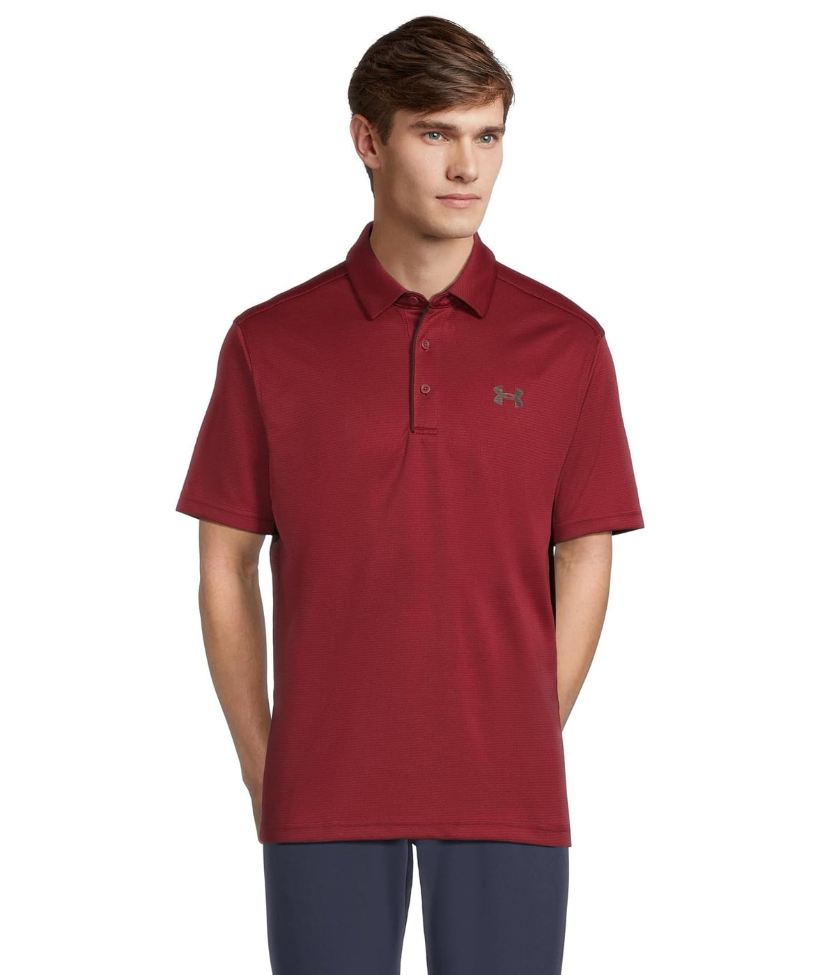 Under Armour Tech Polo de Golf para Hombre - (625) Cardinal - Black - M