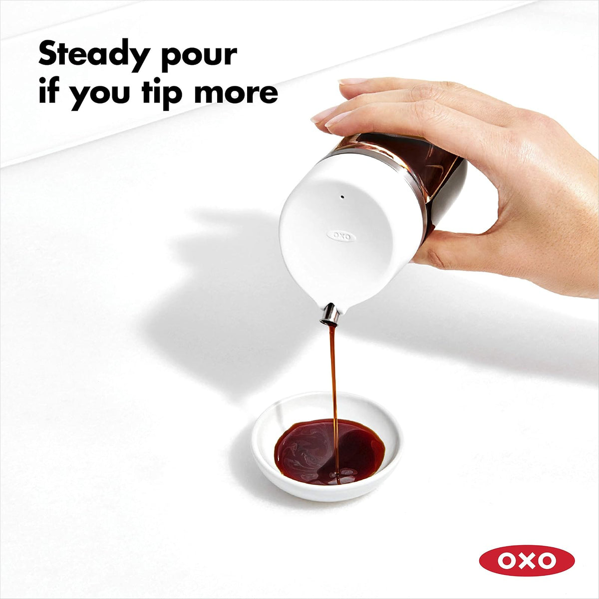 OXO 11278600 Dispensador Salsa Vidrio/Acero, 150 ml