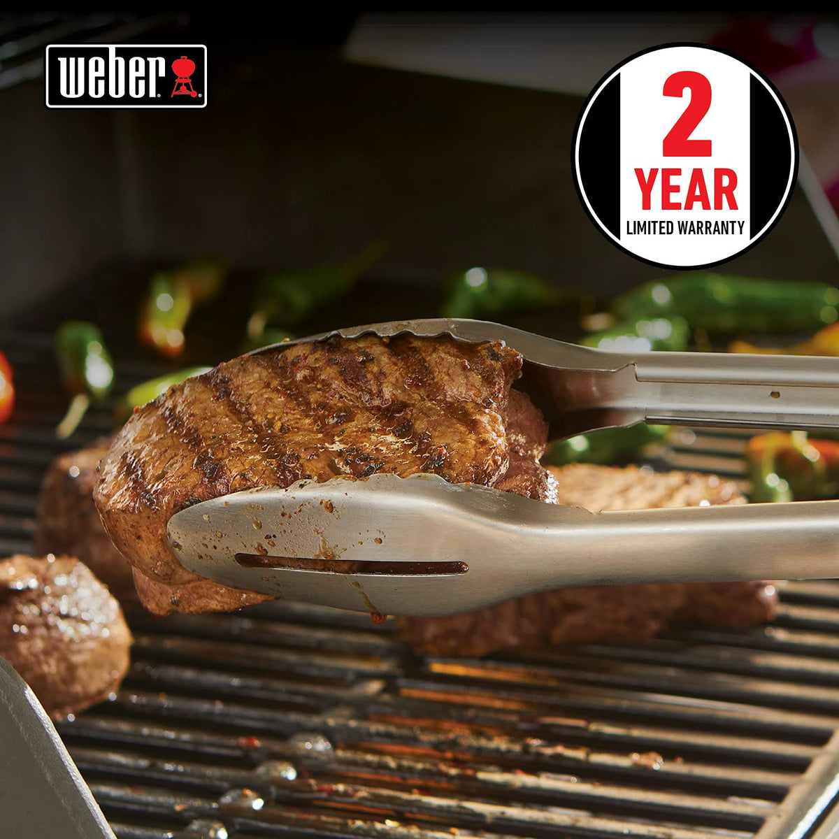Weber Pinzas para Asar Precision con Mango Antideslizante