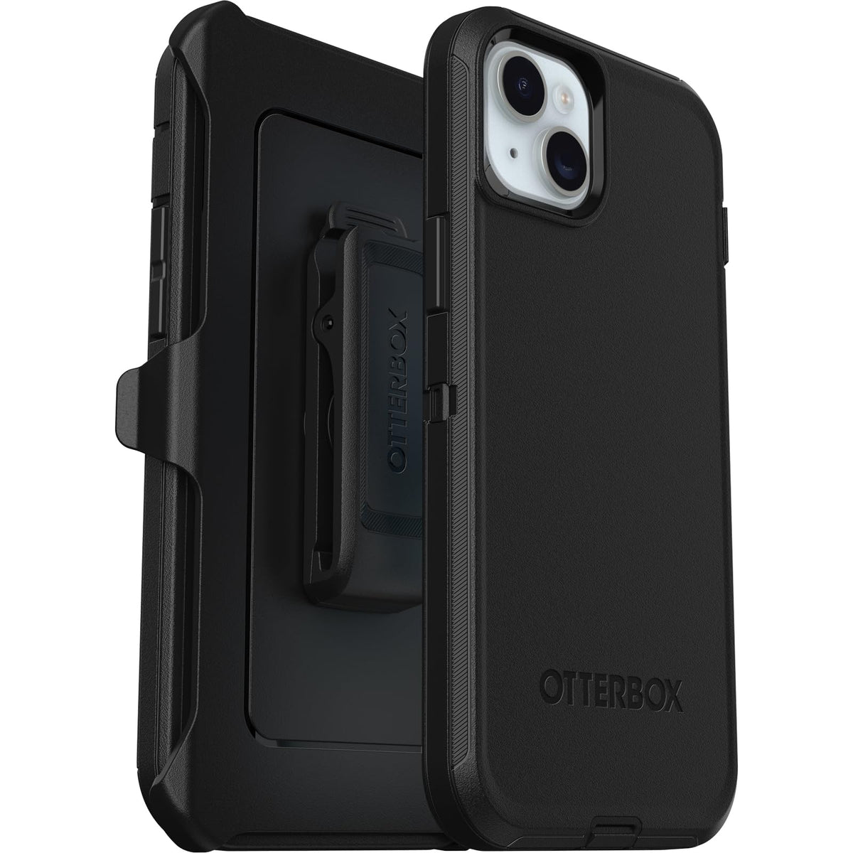 Otterbox Funda para iPhone 15 Plus Y iPhone 14 Plus Defender Series -, Sin Pantalla, Resistente Y Duradera, con Protección De Puerto, Incluye Soporte De Clip De Funda Negro