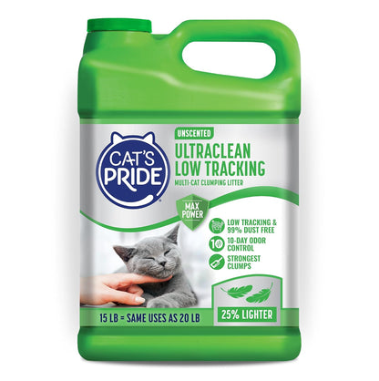 Cat's Pride Max Power UltraClean Arena para Gato Bajo Rastreo - UltraClean sin perfume