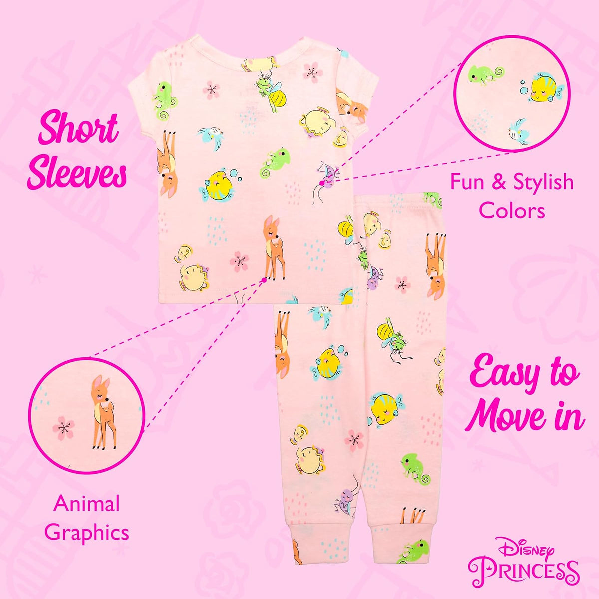 Disney 2-Piece Snug-fit Cotton Pajama Set Juego de pijamaNiñas