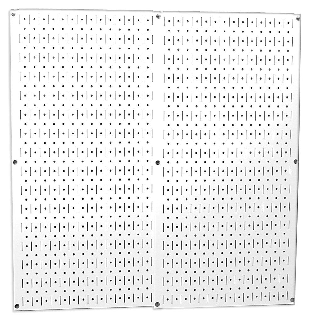 Wall Control Panel de Tablero de Clavijas Metálico 32x32 pulg - Blanco - Tablero de clavijas