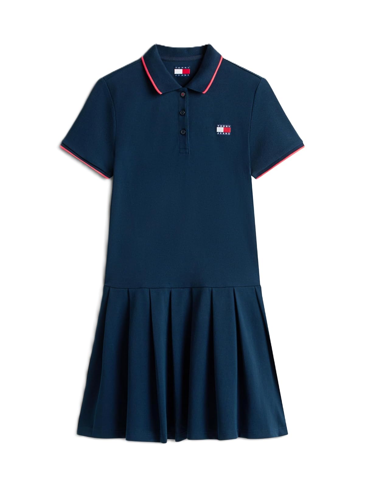 Tommy Hilfiger TJW Badge Pleat Pique Dress EXT Vestido Informal Mujer
