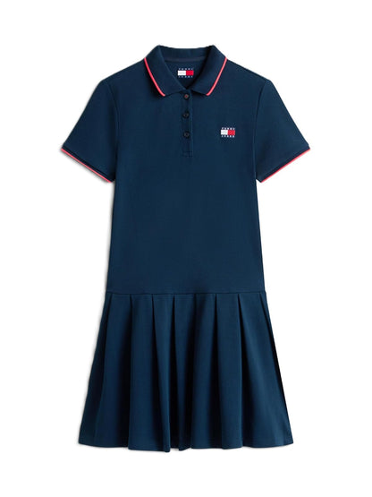 Tommy Hilfiger TJW Badge Pleat Pique Dress EXT Vestido Informal Mujer
