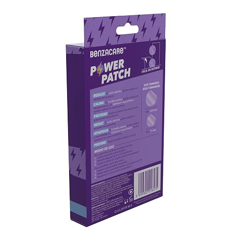 BENZACARE POWER PATCH Parche Invisible Ultraligero y Ultrafino que Reduce Visiblemente las Immperfecciones Granos y Espinillas con Resultados Visibles en 4 Horas Caja con 36 piezas