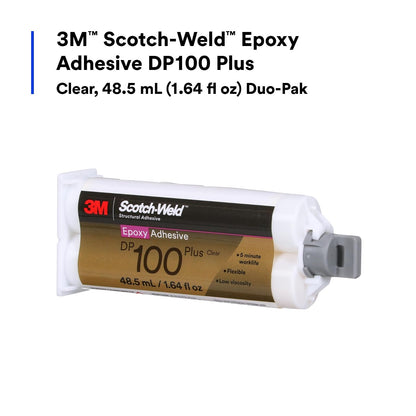 3M Scotch-Weld - calcomanía epoxi DP100 Plus, transparente, grado profesional, manejo y curado rápidos, 1.7 onzas líquidas Duo-Pak