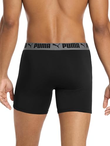Puma Paquete de 4 Calzoncillos elásticos Activos Ropa Interior de Hombres para Hombre