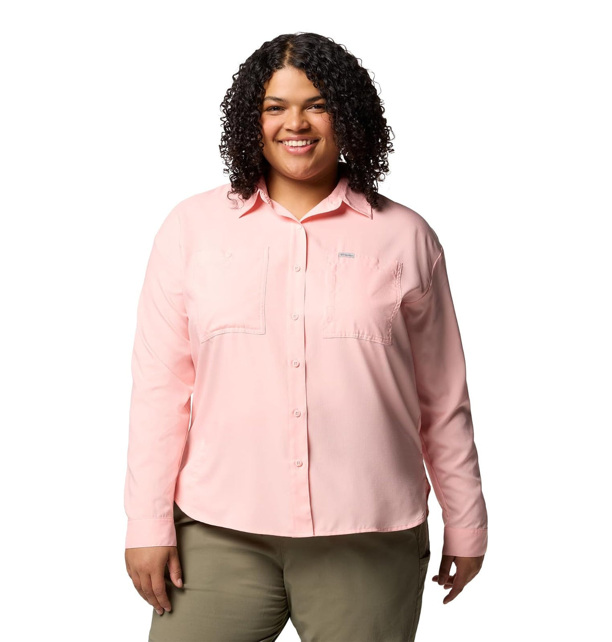 Columbia Silver Ridge camisa de senderismo manga larga para mujer - Rosa (Pink Sand) - XS