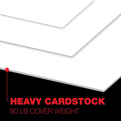 Accent Opaco, cubierta lisa, blanco, 80lb, 97 brillante, hojas, fabricado en los Estados Unidos, Carta, Blanco, 250 Sheets