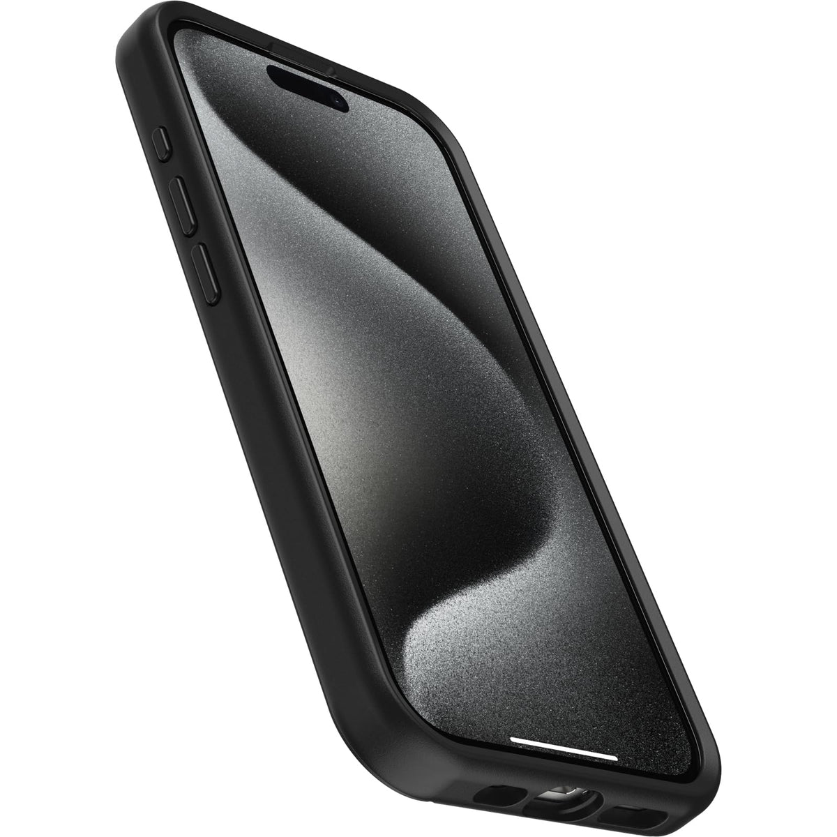 OtterBox - Funda para iPhone 15 Pro (Solamente) Serie Symmetry - Negro, Ultra Elegante, Compatible con Carga inalámbrica, Bordes elevados Que protegen la cámara y la visualización