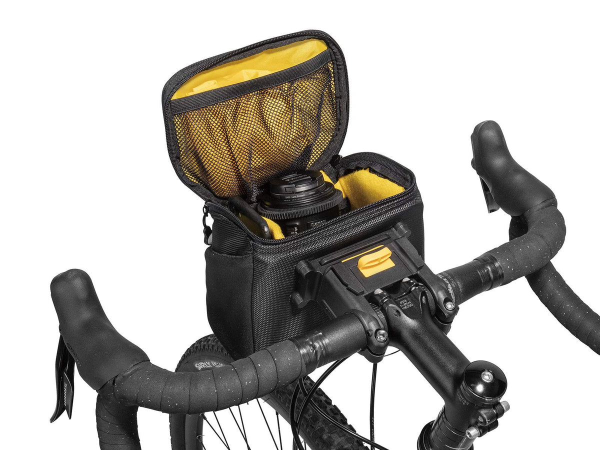Topeak Bolsa para Manillar compacta, Incluye fijador 8, Color Negro