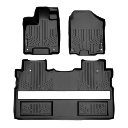 MAX LINER Juego de Alfombrillas de 2 Filas de Ajuste Personalizado para Honda Ridgeline 2017-2025, Negro, A0240/B0240