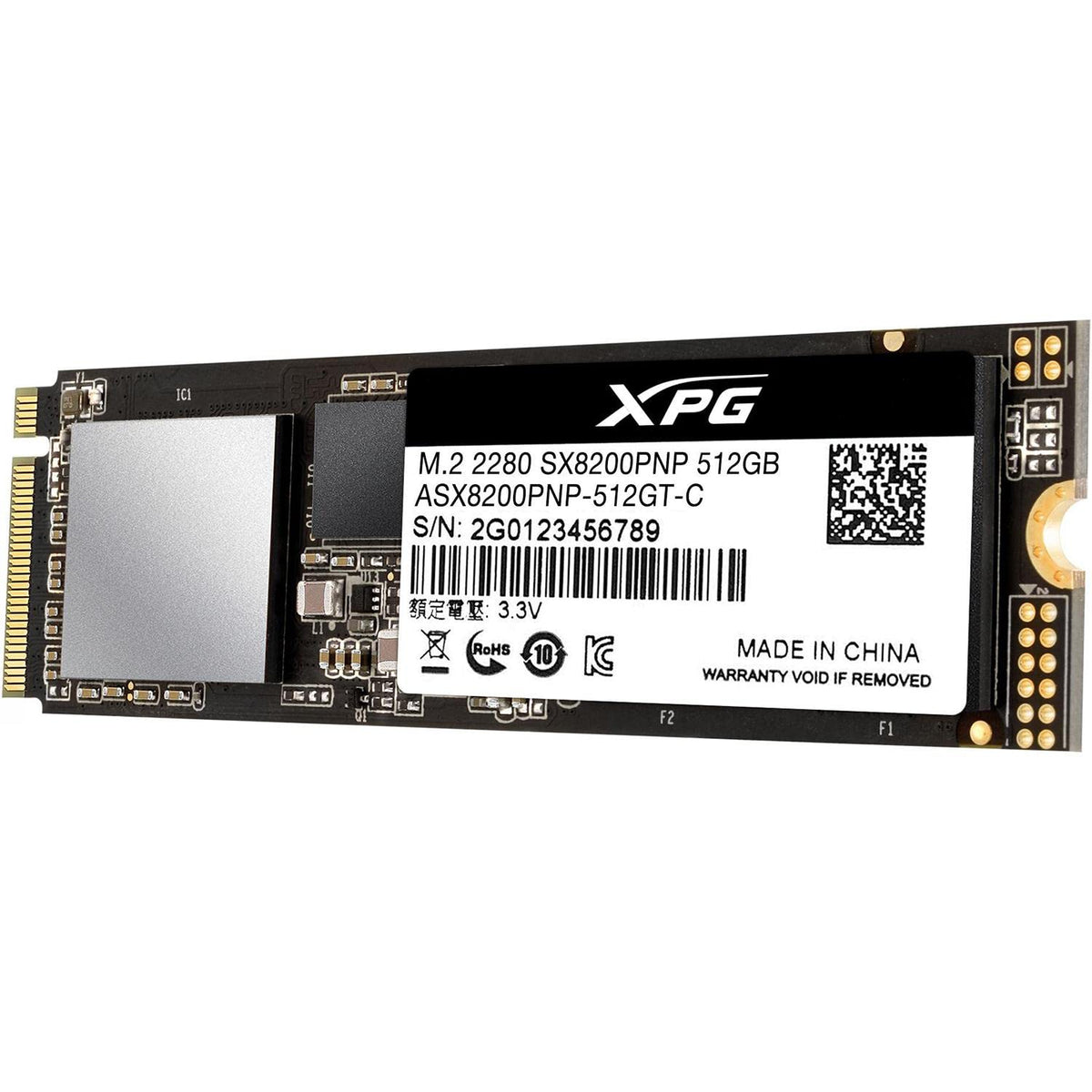 Unidad de Estado Solido XPG SX8200 Pro 512 GB SSD PCIe Gen3x4 M.2 2280 , 3500MB/s de lectura y 3000MB/s de escritura