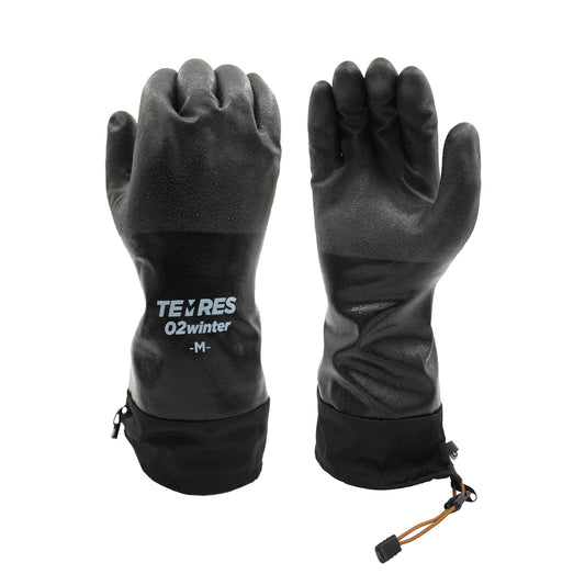 SHOWA 282-02 - Guante impermeable transpirable para deportes de nieve con puño extendido, XL (1 par), negro