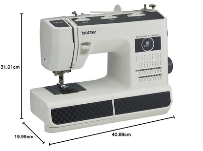 Máquina de Coser Brother, 37 Puntadas, Color Blanco con Negro, Modelo ST371HD