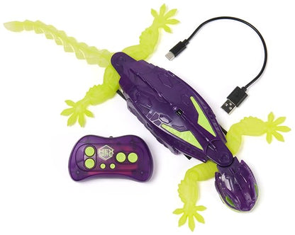 Hex Bots, Glow-in-The-Dark Gecko, Juguetes robóticos por Control Remoto Recargables, Juguetes Que Trepan por Las Paredes para gastar bromas, para niños y niñas a Partir de 4 años