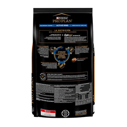 Purina Pro Plan Active Mind Adulto Razas Medianas y Grandes Sabor Pollo 9.5 Kg