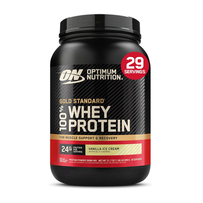 Optimum Nutrition Gold Standard 100% Whey Proteína Aislada en Polvo - Vainilla - 907 g (Paquete de 1)