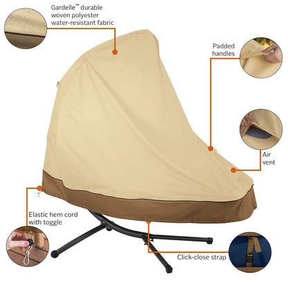 Classic Accessories Veranda - Funda para tumbona y soporte para patio, resistente al agua de 73 pulgadas