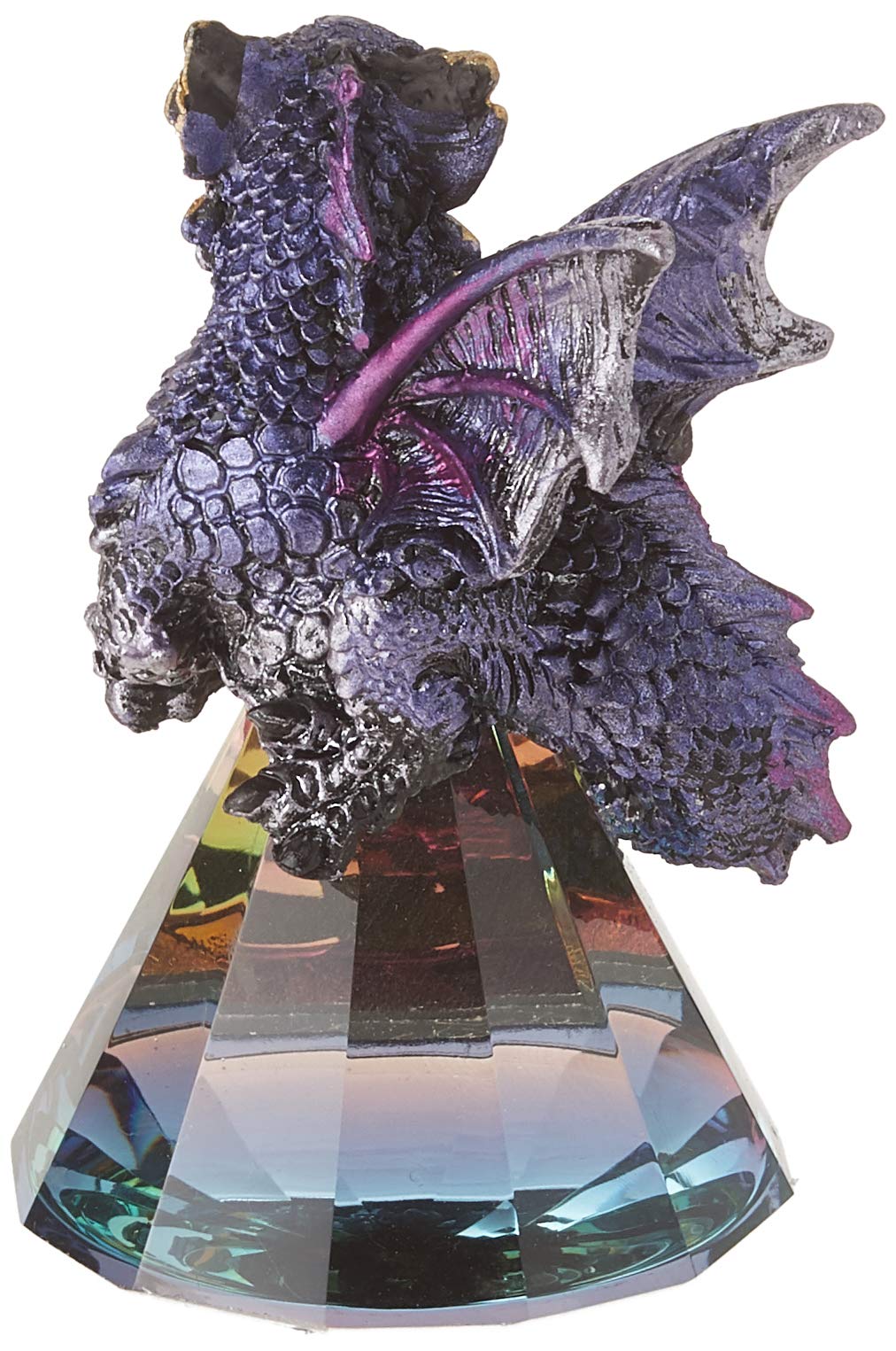 StealStreet 71698 Figura Decorativa de dragón púrpura sobre Cristal pirámide de 3,5 Pulgadas