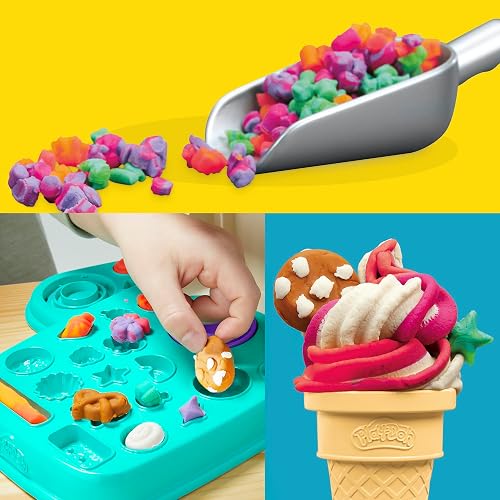 Play-Doh Heladería Multicolor 7 Accesorios 5 Latas Masa Moldeable +3 años