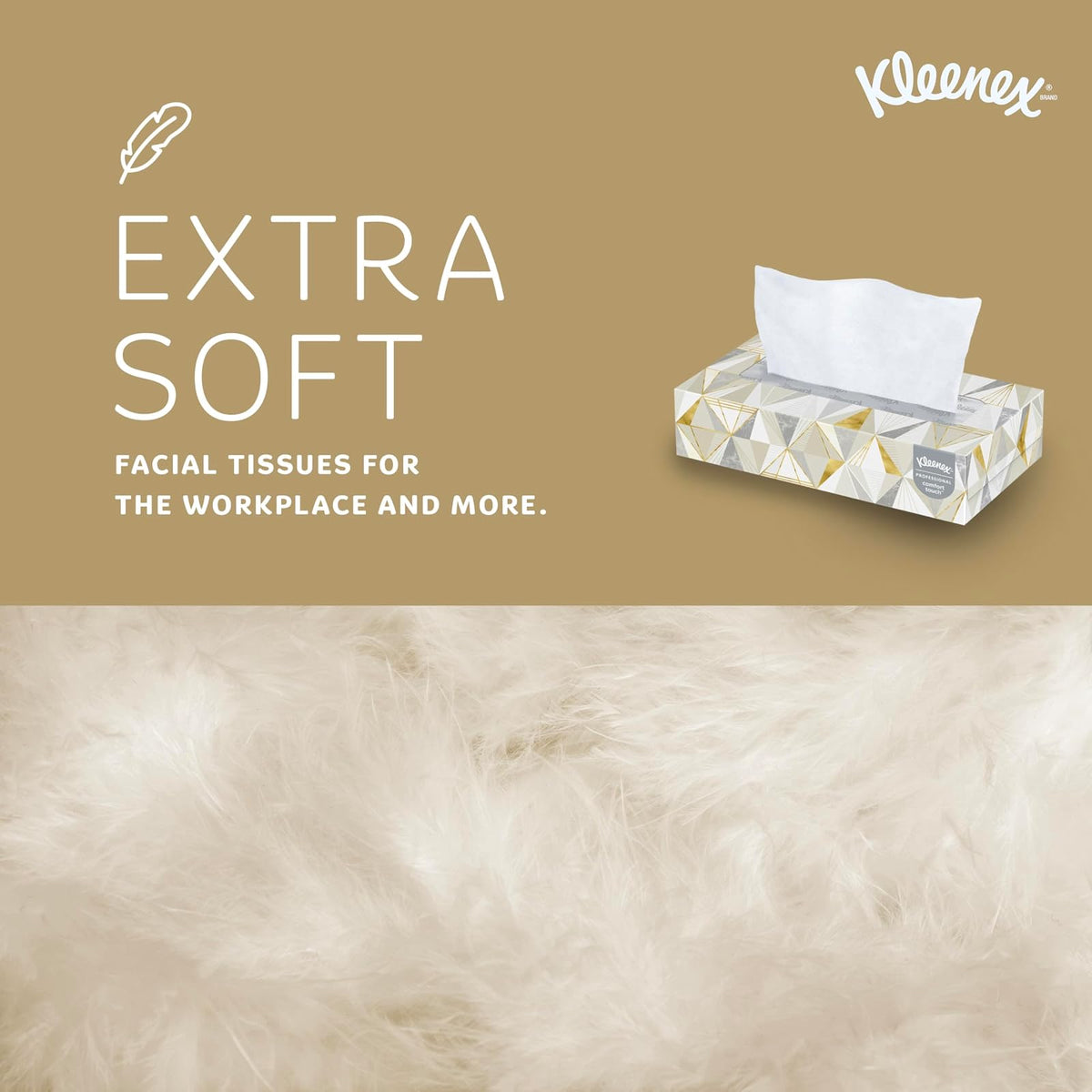 Kleenex 03076, Pañuelos Faciales | Cajas de pañuelos planas, de 2 capas, suaves y fuertes, funda de conveniencia, nivel premium