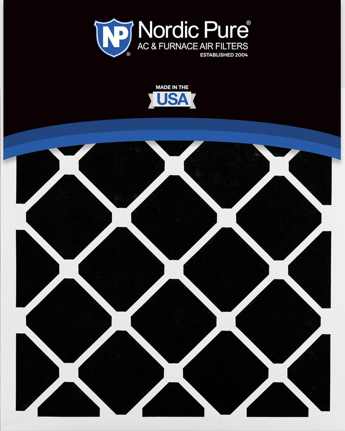 Nordic Pure Filtros de Aire MERV 15 Plus de Carbono AC para Muebles, Cantidad: 2, 16x25x4M