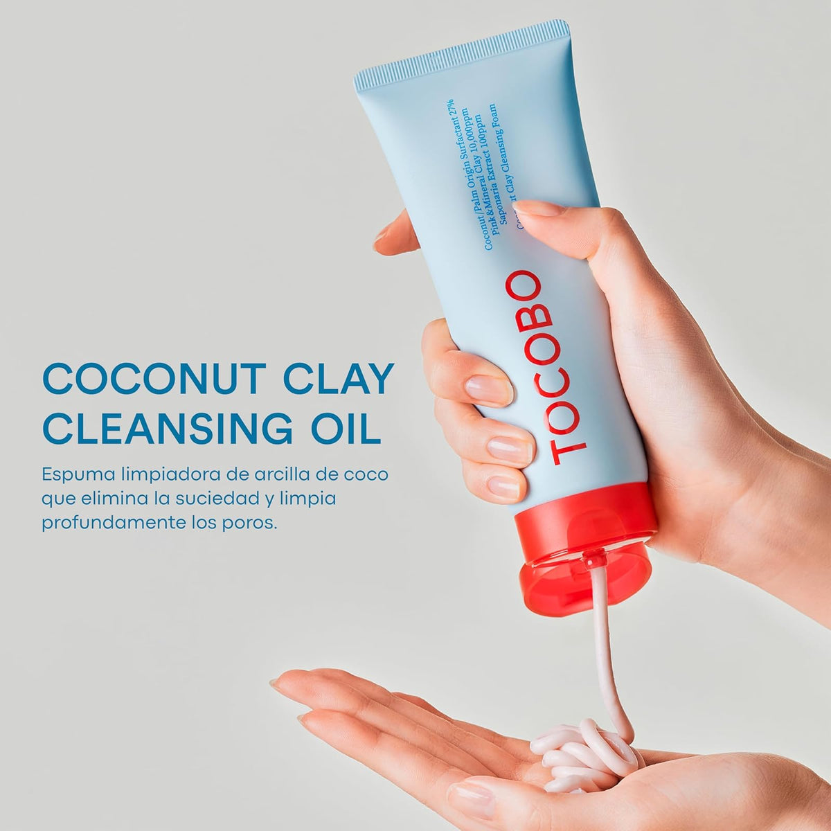 TOCOBO Coconut Clay Cleansing Foam 150 ml – Espuma Limpiadora Facial con Arcilla y Coco – Limpieza Profunda y Equilibrio de Sebo – Apta para Piel Mixta a Grasa