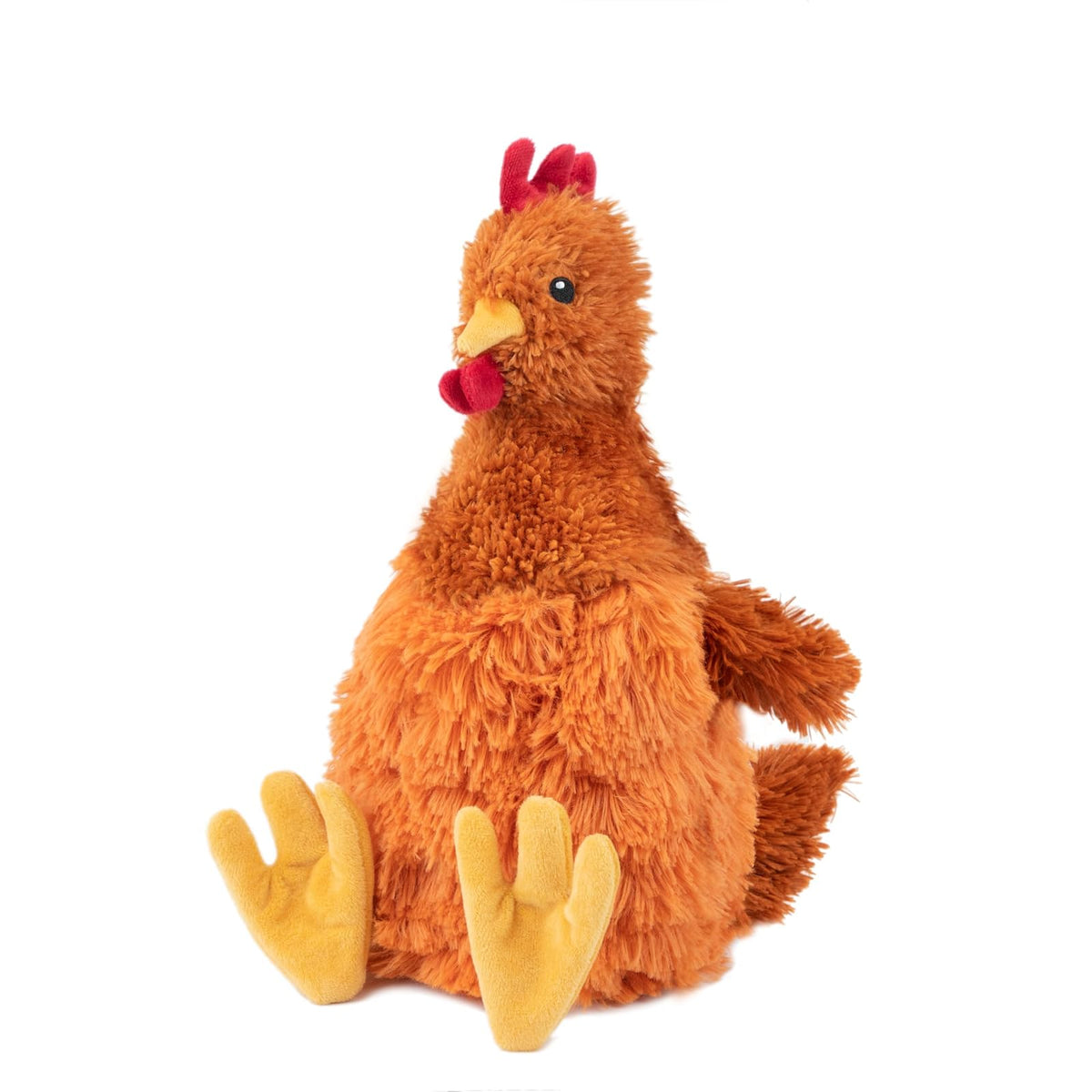 Best Pet Supplies Juguete de Peluche Pollo Arrugado para Perros Cachorros y Adultos Tamaño Grande Café