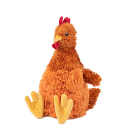 Best Pet Supplies Juguete de Peluche Pollo Arrugado para Perros Cachorros y Adultos Tamaño Grande Café