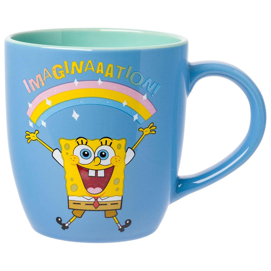 Silver Buffalo Spongebob Imagination Rainbow Taza de café de cerámica, 18 onzas, SG1608K7