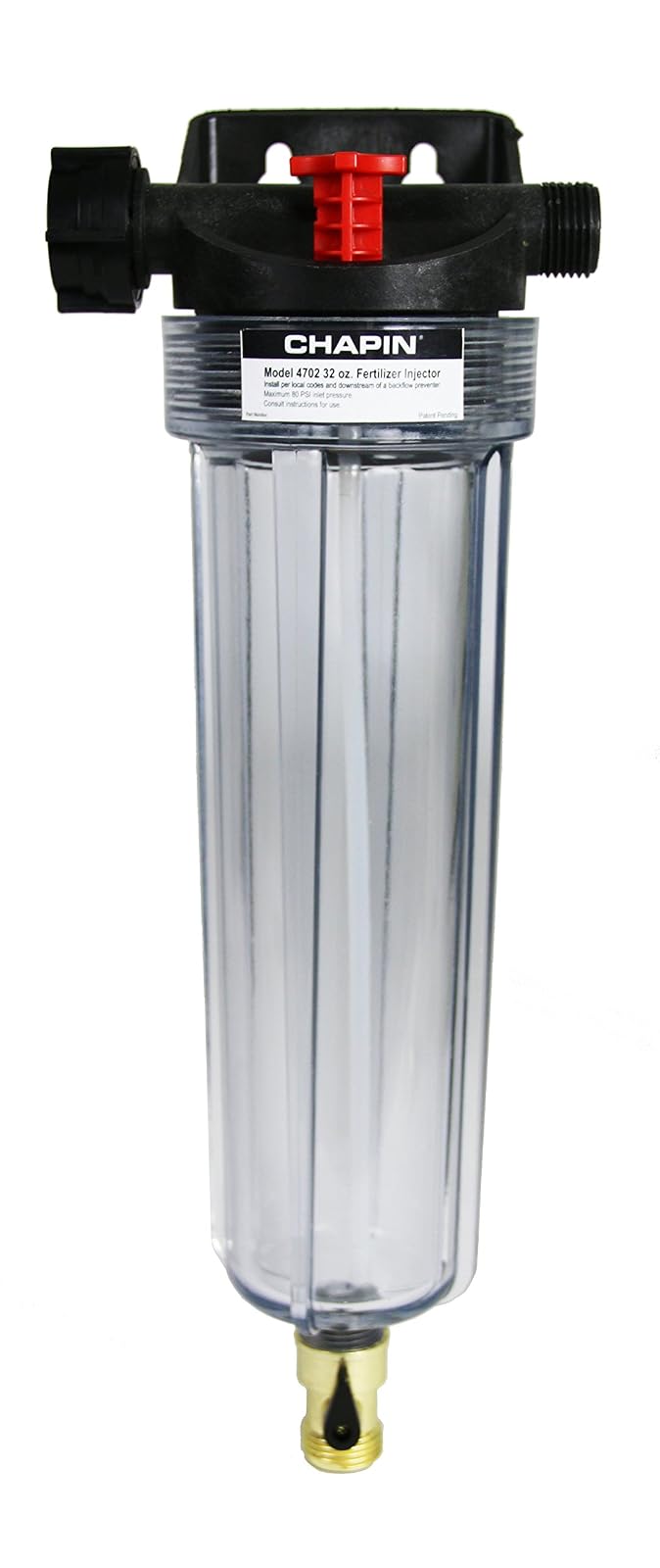Chapin 4702 HydroFeed Sistema inyector de fertilizante de mezcla automática en línea, 32 onzas, sistema de riego por goteo (1 alimentador/paquete)