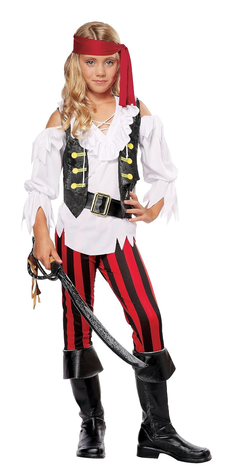 Girl's Posh Pirate Costume Medium (8-10)