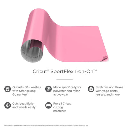 Cricut Hierro, Sportflex – Premium Hierro On., Rosado Claro, 12" X 24"