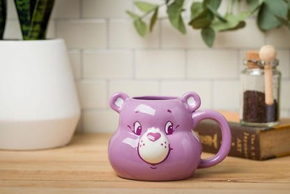 Silver Buffalo Care Bears - Taza esculpida 3D de cerámica con oso compartido, 20 onzas
