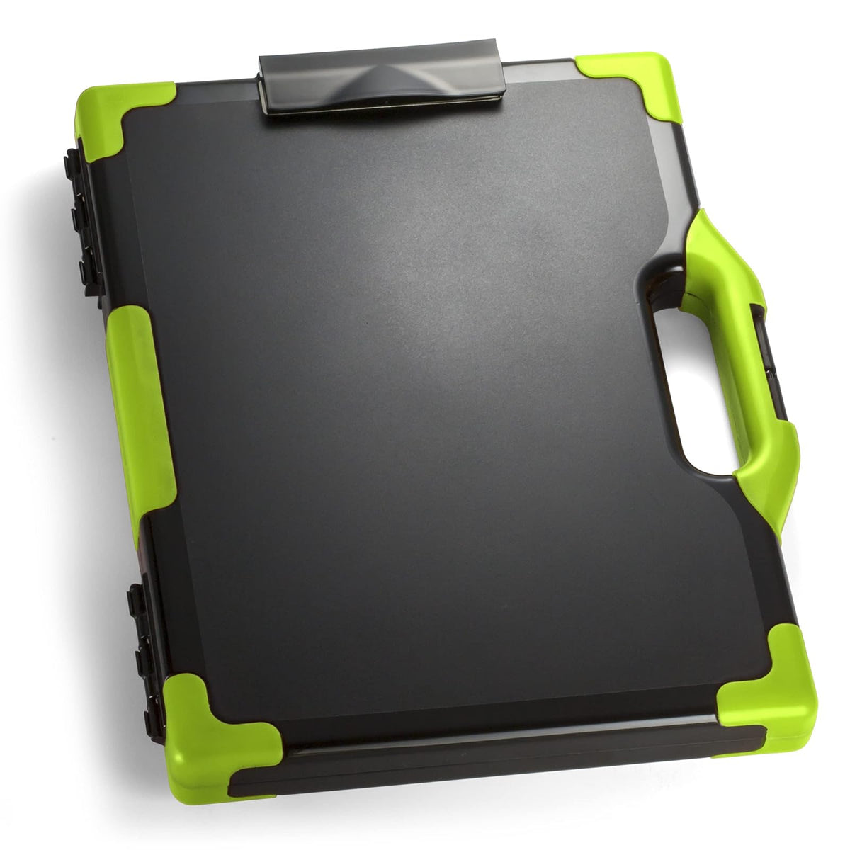 Officemate 83325 - Caja de almacenamiento para portapapeles, tamaño letra/legal, negro y verde