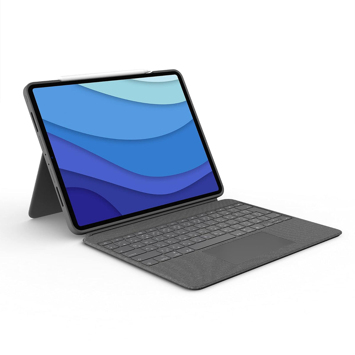 Logitech Funda con Teclado para Touch iPad Pro 12.9 Pulgadas (5a. gnrcn - 2021) - Teclado Retroiluminado con Soporte, Trackpad Click-Anywhere, Smart Connector - Gris