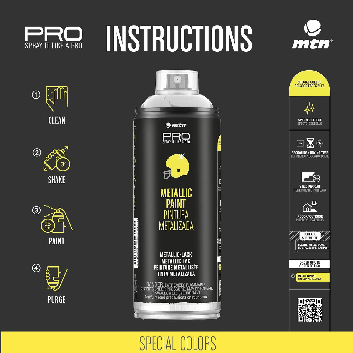 Montana Colors EX014PR1000 MTN PRO Pintura Metálica Oro Rosa, 1 Unidad, 400 ML