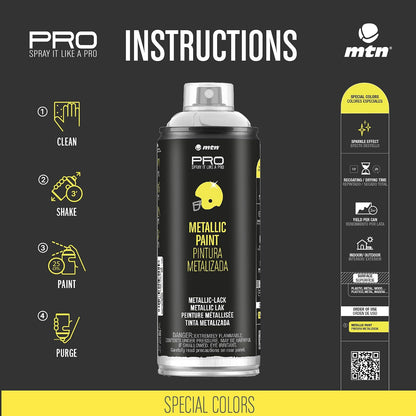 Montana Colors EX014PR1000 MTN PRO Pintura Metálica Oro Rosa, 1 Unidad, 400 ML